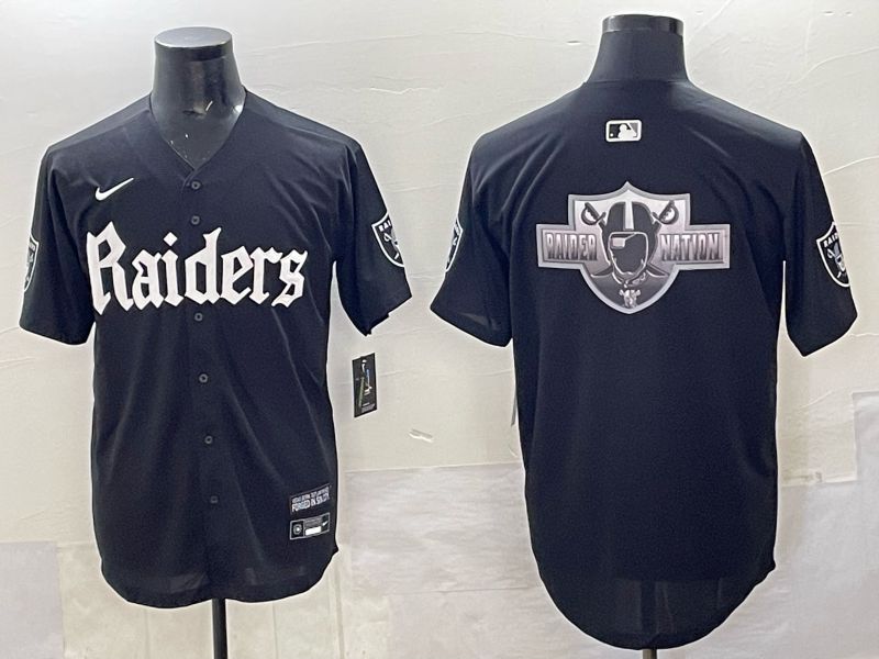 Men 2025 Oakland Raiders Blank Black 6th generation Joint Name Nike Limited NFL Jersey style 010->oakland raiders->NFL Jersey